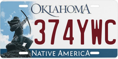 OK license plate 374YWC