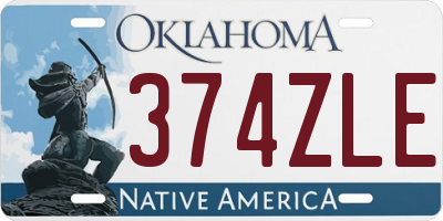 OK license plate 374ZLE
