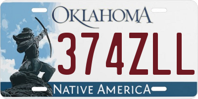 OK license plate 374ZLL