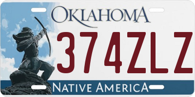 OK license plate 374ZLZ