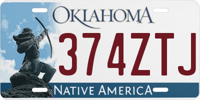 OK license plate 374ZTJ
