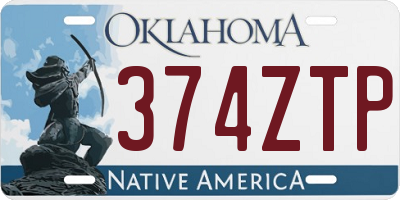 OK license plate 374ZTP