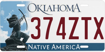 OK license plate 374ZTX