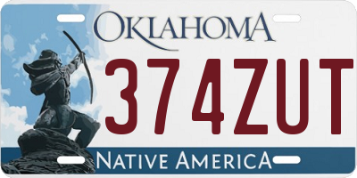 OK license plate 374ZUT