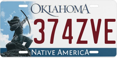OK license plate 374ZVE