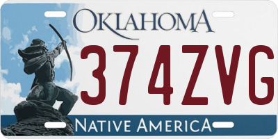 OK license plate 374ZVG