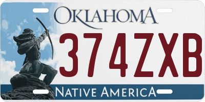 OK license plate 374ZXB