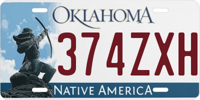 OK license plate 374ZXH