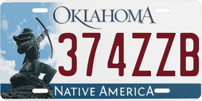 OK license plate 374ZZB