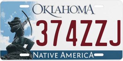 OK license plate 374ZZJ