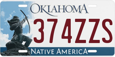 OK license plate 374ZZS