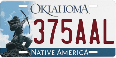 OK license plate 375AAL