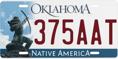 OK license plate 375AAT