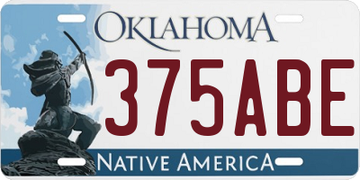 OK license plate 375ABE