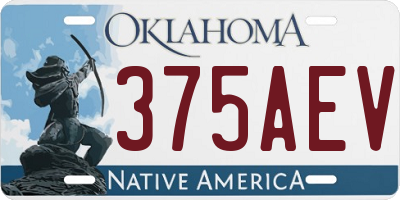 OK license plate 375AEV
