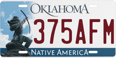 OK license plate 375AFM