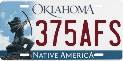 OK license plate 375AFS