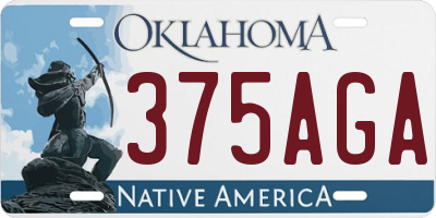 OK license plate 375AGA