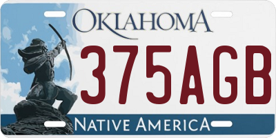 OK license plate 375AGB