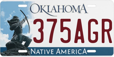 OK license plate 375AGR