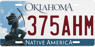 OK license plate 375AHM