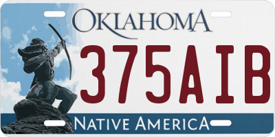 OK license plate 375AIB