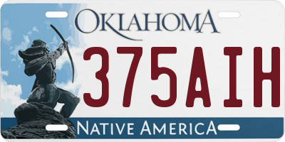 OK license plate 375AIH