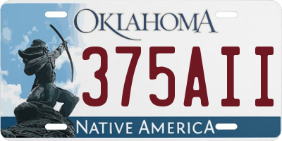 OK license plate 375AII