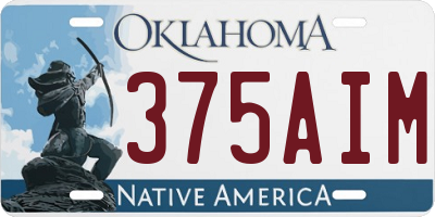OK license plate 375AIM