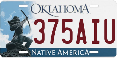 OK license plate 375AIU