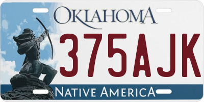 OK license plate 375AJK
