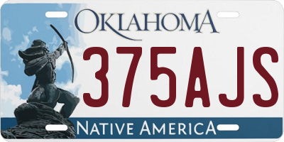 OK license plate 375AJS