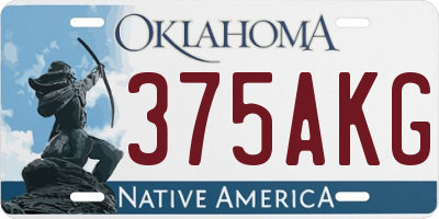 OK license plate 375AKG