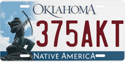 OK license plate 375AKT