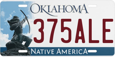 OK license plate 375ALE