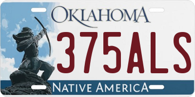 OK license plate 375ALS