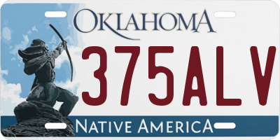 OK license plate 375ALV