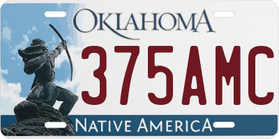 OK license plate 375AMC
