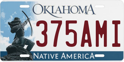 OK license plate 375AMI