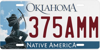 OK license plate 375AMM