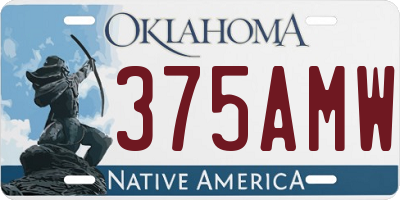 OK license plate 375AMW