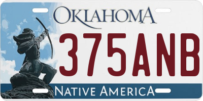 OK license plate 375ANB