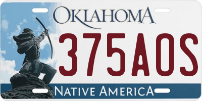 OK license plate 375AOS