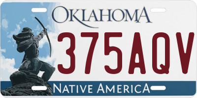 OK license plate 375AQV