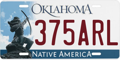 OK license plate 375ARL
