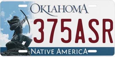 OK license plate 375ASR