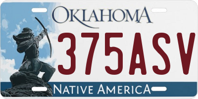 OK license plate 375ASV