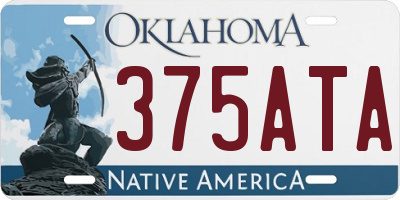 OK license plate 375ATA