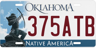 OK license plate 375ATB