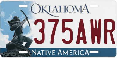 OK license plate 375AWR